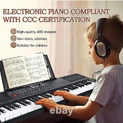Clavier Piano 61 touches Clavier Piano électrique pour Débutants/Professionnels Portatif
