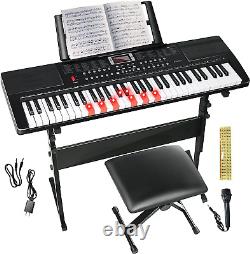 Clavier Piano 61 touches Clavier électrique pour Débutants/Professionnels, Portable