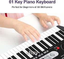 Clavier Piano, Clavier de Piano 61 touches pour Débutant/Professionnel, Piano Électrique