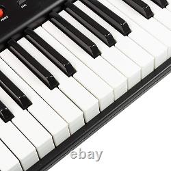 Clavier compact 61 touches avec pupitre à partitions, alimentation électrique, autocollant de notes de piano