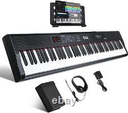 Clavier de piano 88 touches, clavier de piano numérique pleine taille, clavier électrique portable