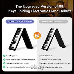 Clavier de piano 88 touches, clavier de piano pliable semi-lesté avec MIDI 88 touches