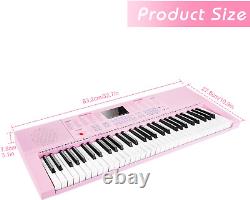 Clavier de piano VGK610, clavier de musique portable à 61 touches mini pour débutants avec M
