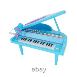 Clavier de piano à 32 touches avec pieds amovibles, partition musicale, microphone
