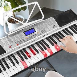 Clavier de piano à 61 touches MUSTAR, clavier de piano électrique MEKS-400 avec touches éclairées