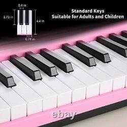 Clavier de piano à touches éclairées pour débutants adultes adolescents enfants, 61 touches électroniques