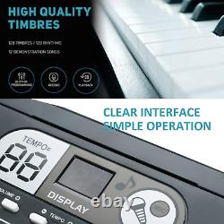 Clavier de piano électronique portable avec 61 touches et haut-parleurs intégrés