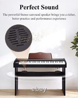 Clavier de piano numérique Eastar 61 touches avec support en bois, 500 sons, 300 rythmes, 40 démos