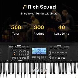 Clavier de piano numérique portable de 61 touches moderne pour garçons et filles NOUVEAU US