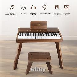 Clavier de piano numérique pour enfants, jouet instrument de musique éducatif, piano en bois pour 3+ ans