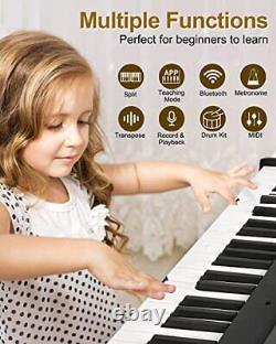 Clavier de piano pliable portable 88 touches de taille complète Semi 49,7 x 8 x 2,35