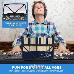 Clavier électrique Pyle 61 touches - Clavier de piano numérique portable pour karaoké musical