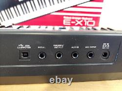 Clavier électronique arrangeur Roland E-X10 avec support de musique et adaptateur d'alimentation