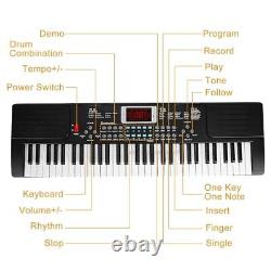 Clavier électronique de piano à clavier de piano à 61 touches avec microphone digital