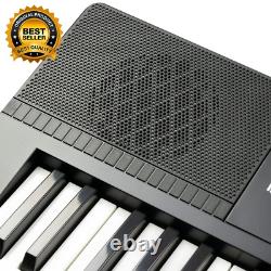 Clavier électronique noir 61 touches avec repose-partitions, autocollant de notes de piano
