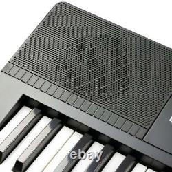 Clavier électronique piano noir à 61 touches avec repose-partitions, autocollant de notes de piano