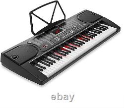 Clavier électronique portable Hamzer 61 touches avec piano numérique et touches lumineuses