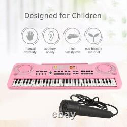 Clavier numérique USB pour enfant avec microphone, jouet musical instrument piano.