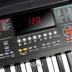 Clavier piano RockJam 61 touches avec support de partitions, autocollants de notes et leçons