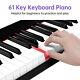 Clavier Piano Avec 61 Touches Semi-lestées Et Support De Batterie 1800mah Midi Usb
