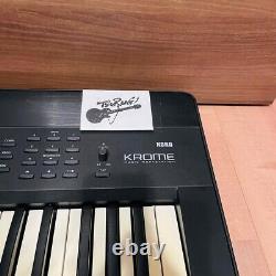 Clavier synthétiseur Korg KROME-61 Workstation de musique Piano noir avec étui souple