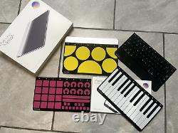 Contrôle MIDI Sensel Morph. Superpositions de clavier, piano, production musicale et batteries.