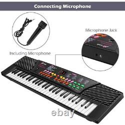 Costway 54 Keys Musique Clavier Électronique Piano Électrique Avec Micro Et Adaptateur
