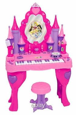 Disney Princess Piano Keyboard Musical Vanity Beauty Salon Interactive Girls Jouet