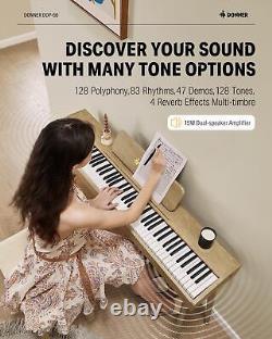 Donner DDP-60 Piano Numérique Clavier Électrique 88 Touches 83 Rythmes 128 Voix