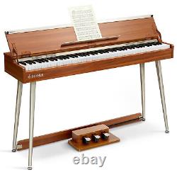 Donner DDP-80 PLUS Piano numérique à clavier électrique avec couvercle et pédale amovible