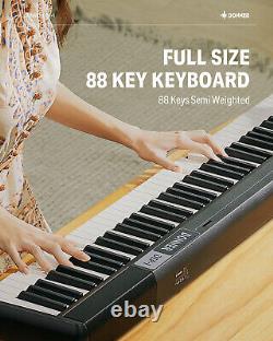 Donner DEP-1 Clavier de piano numérique 88 touches 128 tonalités 20 démos 128 rythmes + support