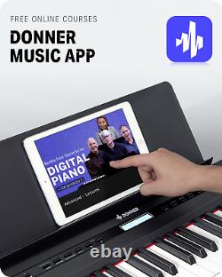 Donner DEP-20 Clavier de Piano Numérique 88 Touches Pondérées 238 Sons 128 Polyphonie