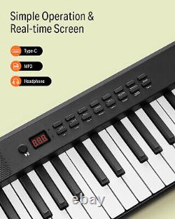 Donner DP-10 Clavier de piano numérique pliable avec Bluetooth 88 touches sensibles à la vélocité
