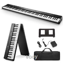 Donner DP-10 Clavier de piano numérique pliable avec clavier semi-lourd de 88 touches et Bluetooth