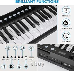 Ensemble de clavier de piano électrique pleine grandeur à 88 touches, piano numérique avec pédale de sustain