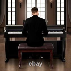 Giantex Piano Banc Pu Cuir Avec Coussin Rembourré Et Stockage De Musique, Comfortabl