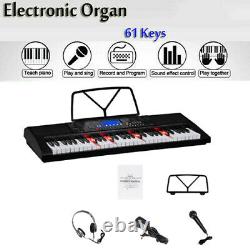 Glarry 61-key Music Piano Clavier Portable Instrument De Musique Électronique