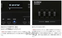 Kawai Piano Électronique Es920b Avec Adaptateur D'alimentation, Support Musical, Pédale D'amortisseur F/s