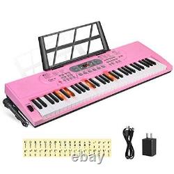 Keyboard Piano Lighted Keys Pour Les Débutants Adultes Adolescents Enfants, Lighted Keys-pink