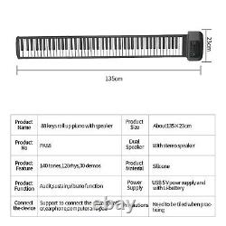 Konix Pliant 88 Key Music Electronique Clavier Électrique Numérique Roll Up Piano