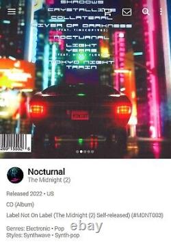 Le CD Rare Nocturne 2022 de Minuit, Hi-Tech AOR SynthWave Limité à 50 exemplaires de 2017