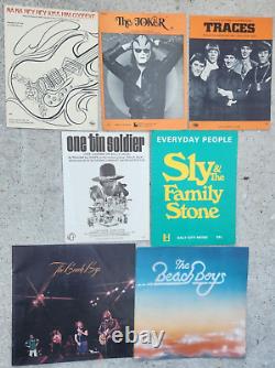 Lot de 24 recueils de chansons rock des années 60 et 70 Led Zeppelin Bob Dylan John Lennon