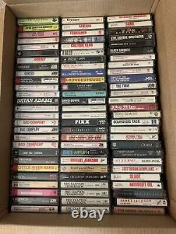 Lot de cassettes 100 cassettes rock classiques en tout, principalement des années 1970 et 1980 +