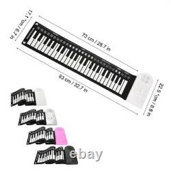 Main Roll Up Piano Accueil 49 Clés Pliant Keyboard Learning Electronic Music Rolls