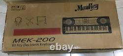 Moukey 61 Keyboard Piano Avec Support/plate-forme Musicale/adaptateur D'alimentation/headphones