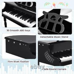 NNECW Piano Clavier Jouet 30 Touches avec Support de Partitions pour Enfants - Noir