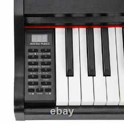 Nouveau 88 Key Music Electronique Clavier Électrique Numérique Piano Noir Avec Haut-parleurs