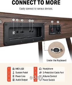 Offrir le clavier de piano électrique DDP-80 88 touches pondérées avec pédale et polyphonie de 128