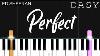 Parfait Ed Sheeran Easy Piano Tutoriel