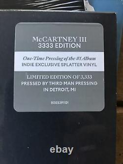Paul Mccartney III Beatles Troisième Man Press Ltd 3333 Ed Splatter Vinyl Seeled